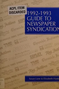 The 1992-1993 guide to newspaper syndication