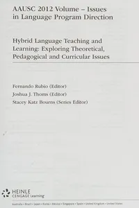 Cover of Hybrid Language Teaching and Learning