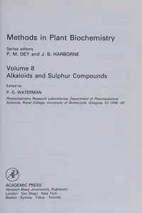 Methods in Plant Biochemistry