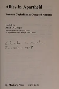 Allies in Apartheid