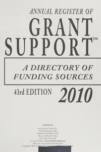 Annual register of grant support 2010