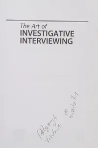 Art of Investigative Interviewing