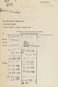 Arts Education Towards 2000