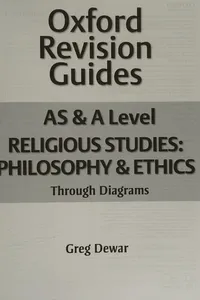 AS and A Level Religious Studies - Philosophy and Ethics