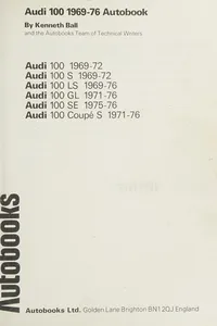 Audi 100 1969-76 Autobook ...