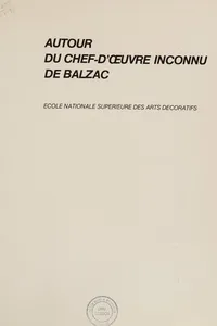 Autour du Chef-d'œuvre inconnu de Balzac
