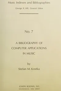 A bibliography of computer applications in music
