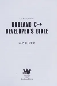 Borland C++ developer's Bible