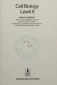 Cell Biology Level 2 (M & E Tecbook Series)