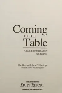 Coming to the table
