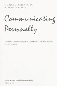 Communicating personally