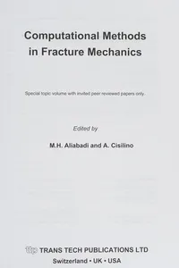 Computational methods in fracture mechanics