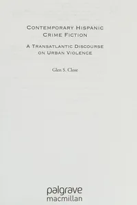 Cover of Contemporary Hispanic crime fiction