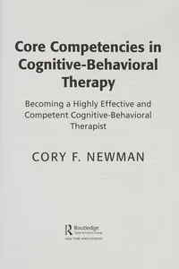 Core competencies in cognitive-behavioral therapy