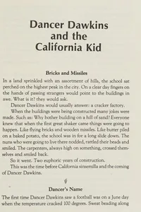 Dancer Dawkins and the California Kid