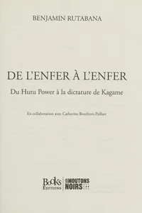 De l'enfer à l'enfer
