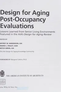 Design for aging post-occupancy evaluations