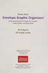 Dinah Zike's Envelope Graphic Organizers : Using Repurposed Envelopes for Projects, Study Guides, and Daily Work
