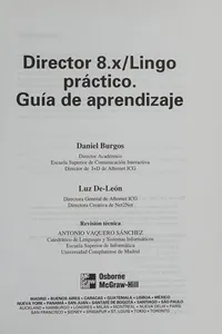 Director 8.X / Lingo Practico - Guia de Aprendizaj (Spanish Edition)