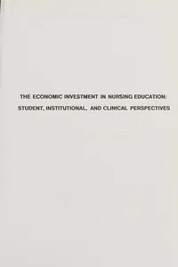 The Economic investment in nursing education
