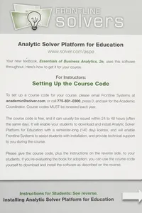 Essentials of Business Analytics