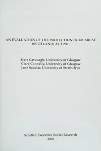 Evaluation of Protection from Abuse (Sco