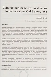 Expressions of culture, identity and meaning in tourism