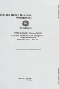 Farm and ranch business management