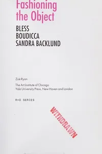 Fashioning the object