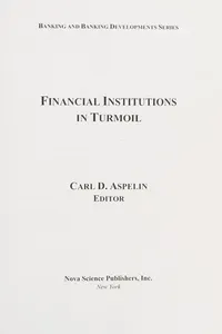 Financial institutions in turmoil