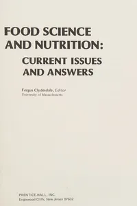 Food science and nutrition