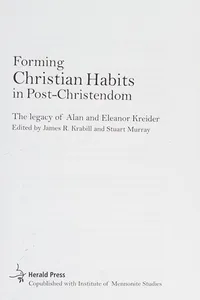 Forming Christian habits in post-Christendom