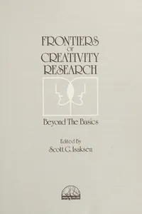 Frontiers of creativity research