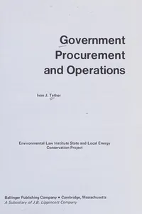 Government procurement and operations