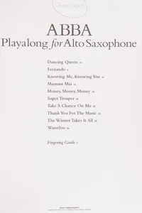 Guest Spot Abba Alto Sax