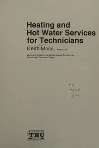Heating and hot water services for technicians