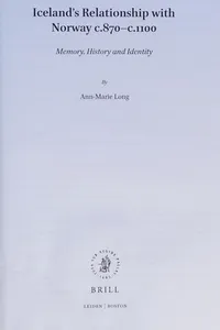 Iceland's Relationship with Norway C. 870 - C. 1100