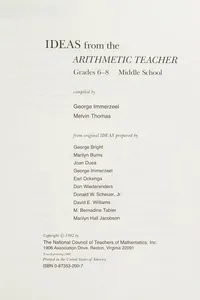 Ideas from the Arithmetic Teacher: Grades 6-8