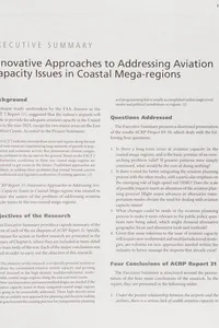 Innovative approaches to addressing aviation capacity issues in coastal mega-regions