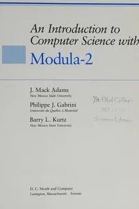 An introduction to computer science with Modula-2