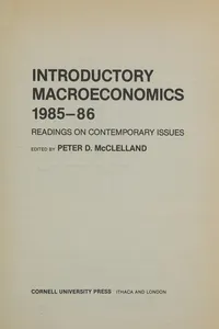 Introductory Macroeconomics, 1985-86