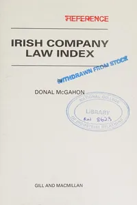 Irish company law index