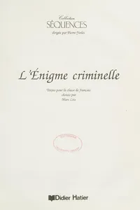 L'Énigme criminelle