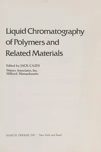 Liquid chromatography of polymers and related materials