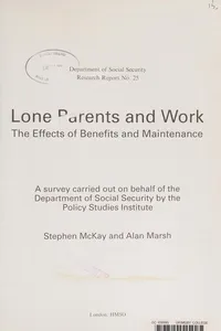 Lone Parents and Work