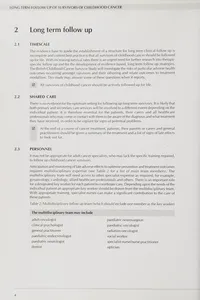 Long Term Follow up of Survivors of Chil