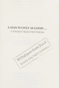 Man Is Only As Good...