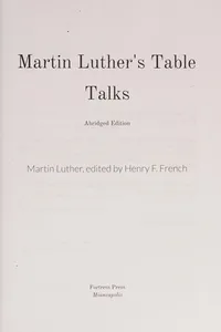 Martin Luther's Table Talk