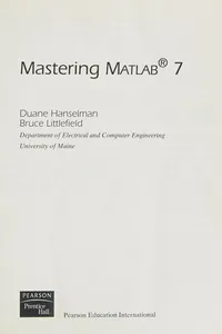 Mastering MATLAB 7