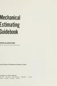Mechanical estimating guidebook